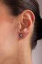 Heliophilia Silver Pendientes de Plata de Ley 925 en Oro Rosa y Azul Oscuro